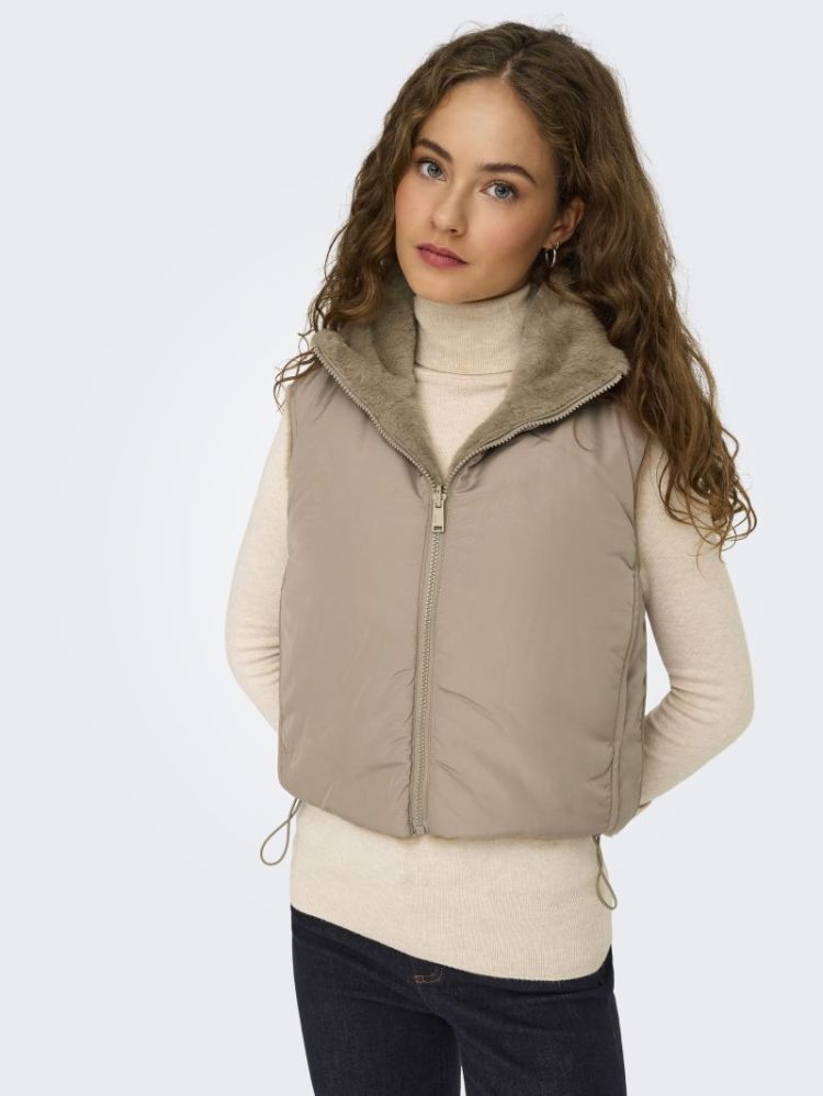 ONLDANA FAUX FUR REV.WAISTCOAT 177927 Silver M
