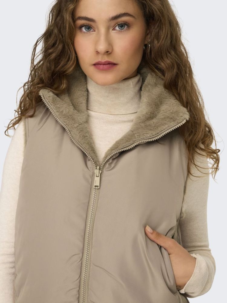 ONLDANA FAUX FUR REV.WAISTCOAT 177927 Silver M