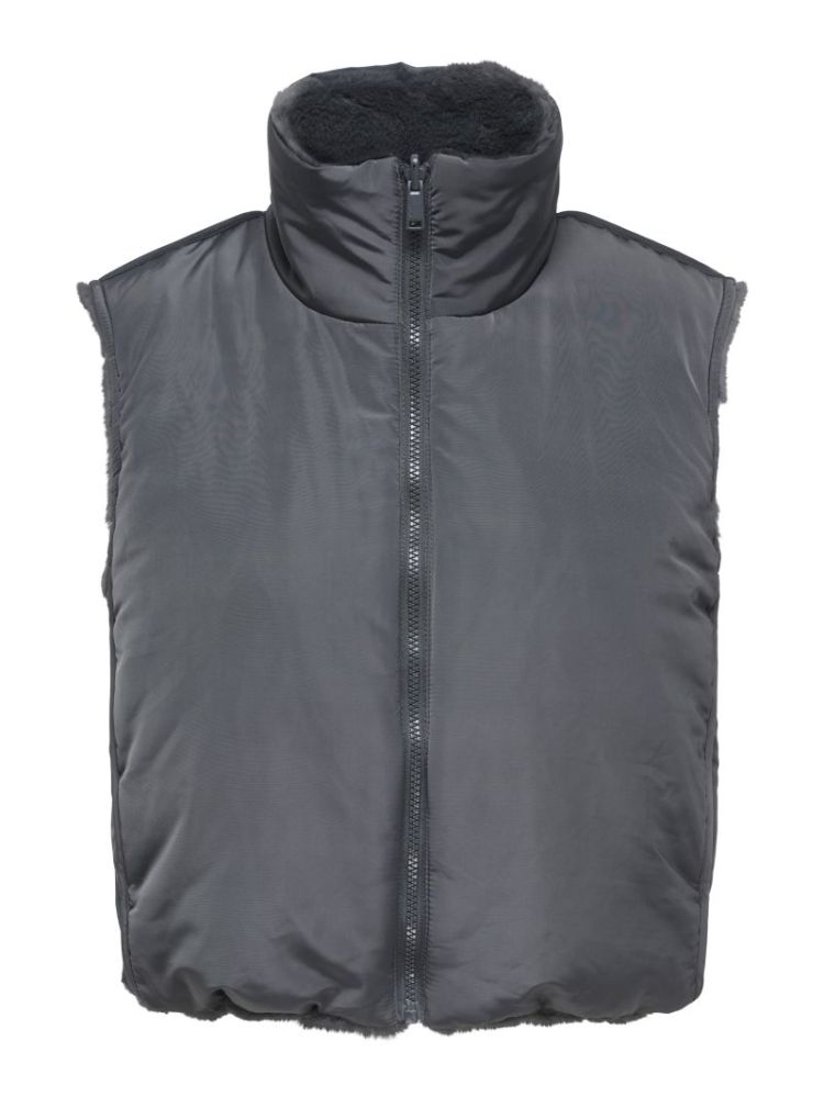 ONLDANA FAUX FUR REV.WAISTCOAT 209350 Blackene