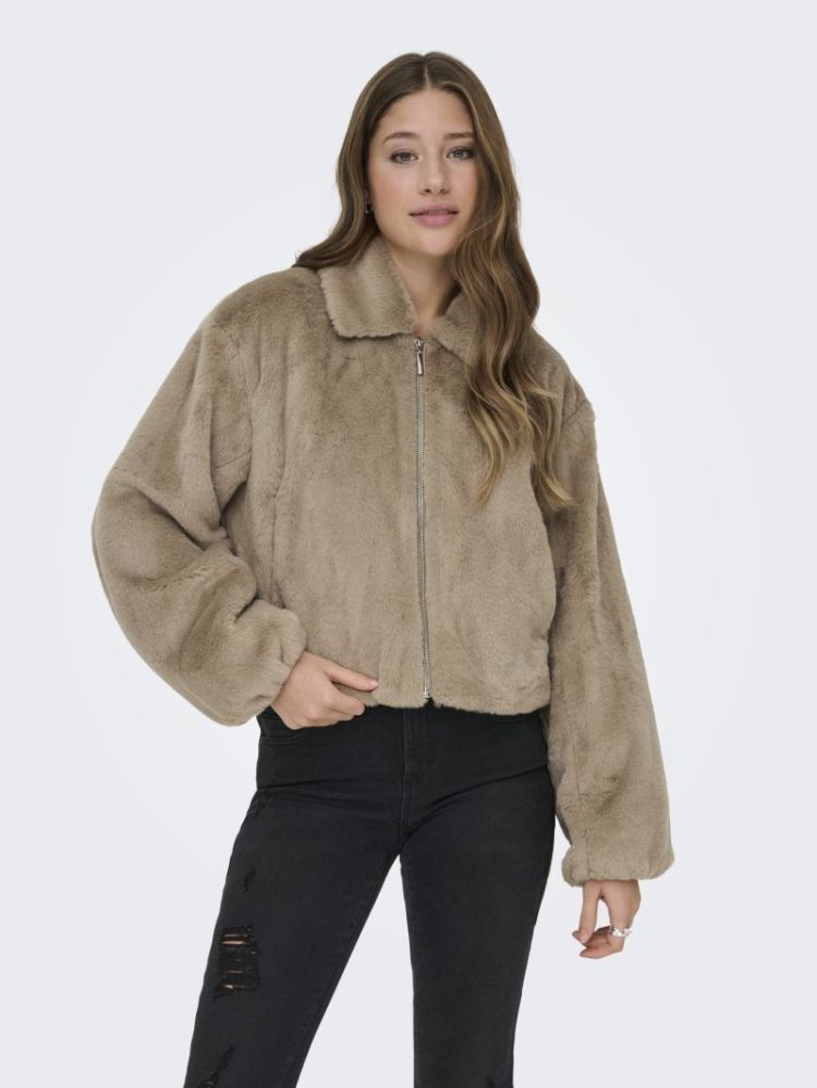 ONLDANA FAUX FUR JACKET CC OTW 177927 Silver M