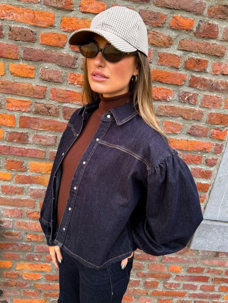 ONLNORELA LS RINSE DNM SHIRT M 177938 Dark Blu