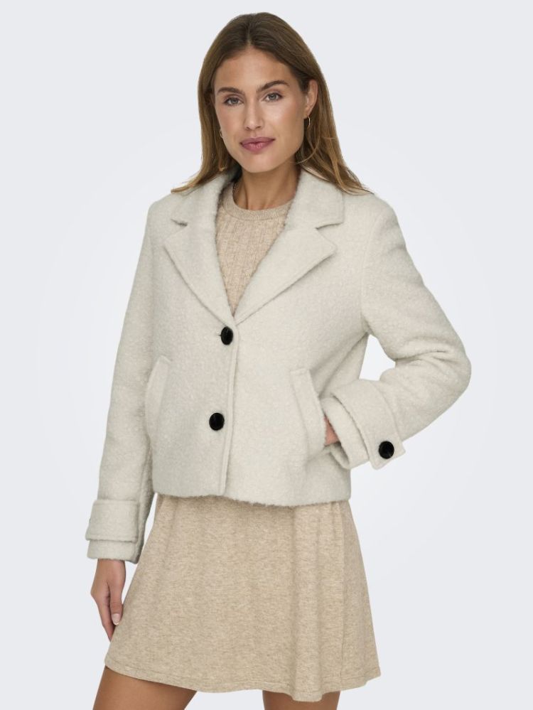 ONLVALERIA BOUCLE SHORT COAT O 189959 Pumice S