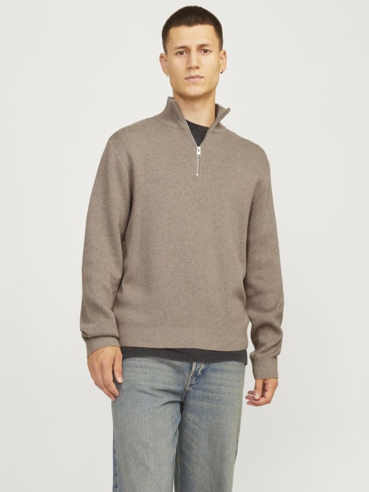 JJMILANO STITCH KNIT HALF ZIP  176595001 Greig