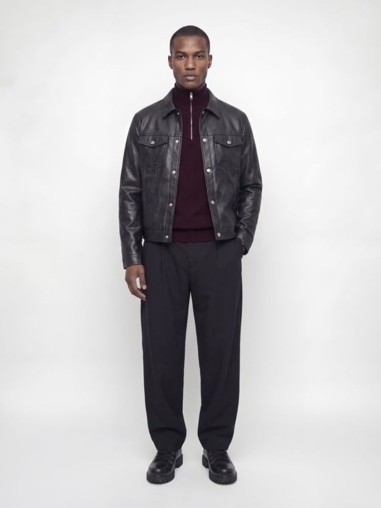 JJMILANO STITCH KNIT HALF ZIP  177094001 Bitte