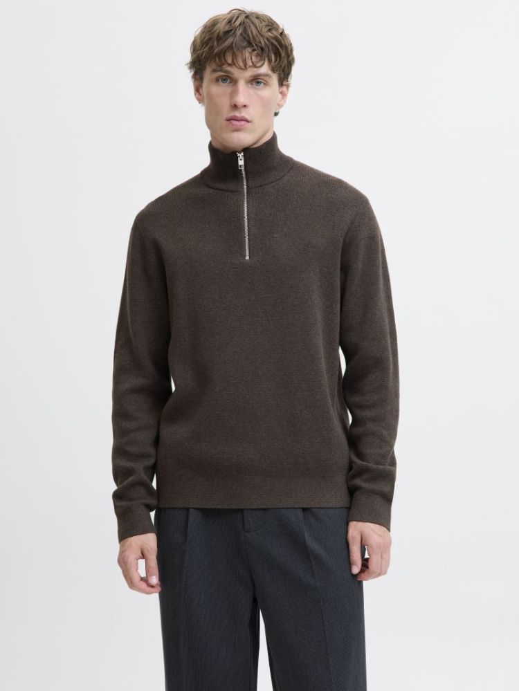 JJMILANO STITCH KNIT HALF ZIP  176190001 Delic