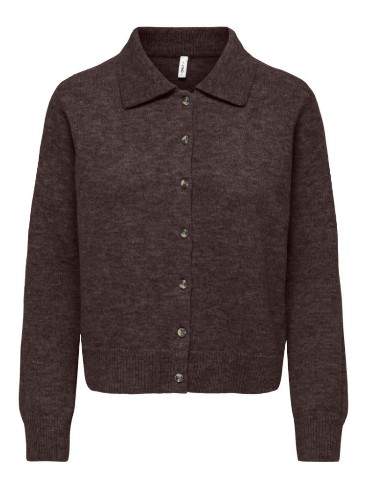 ONLALIVIA LS POLO CARDIGAN KNT 237375002 Coffe