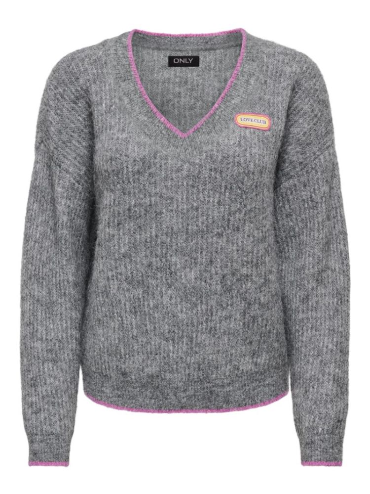 ONLLOVE LS DETAIL V-NECK CS KN 179075001 Mediu