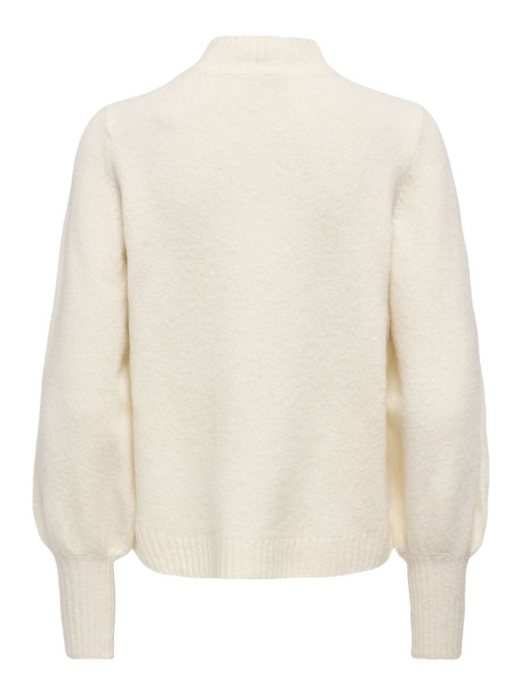ONLBEAUTY LS HIGH NECK EMB KNT 196844001 White