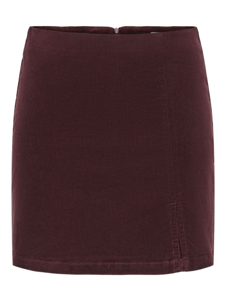 ONLFLORA HW CORD SHORT SLIT SK 199749 Rum Rais
