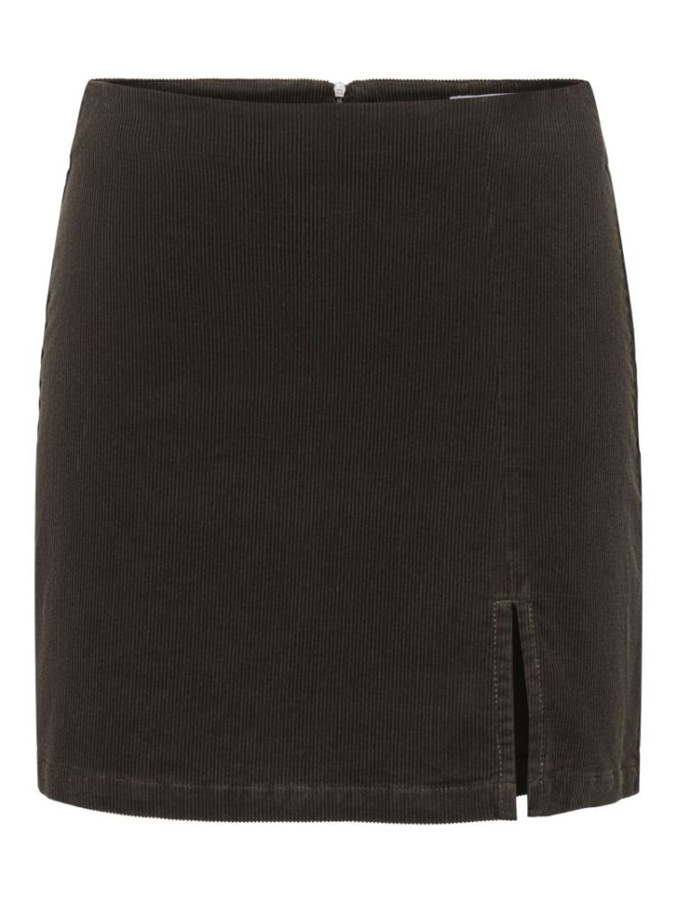 ONLFLORA HW CORD SHORT SLIT SK 237395 Chocolat