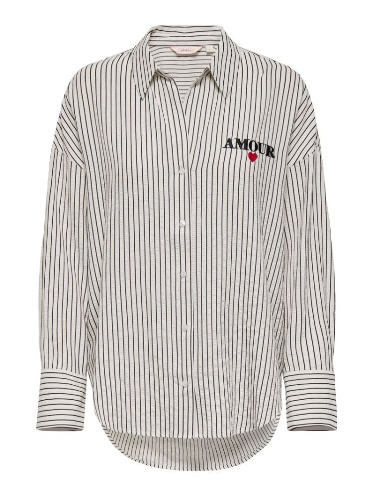 ONLOREGON BARI EMB STRIPE SHIR 177922001 Cloud
