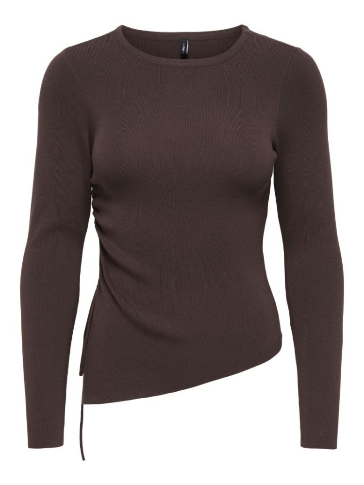 ONLMIL LS ASYMMETRIC O-NECK KN 237375 Coffee B