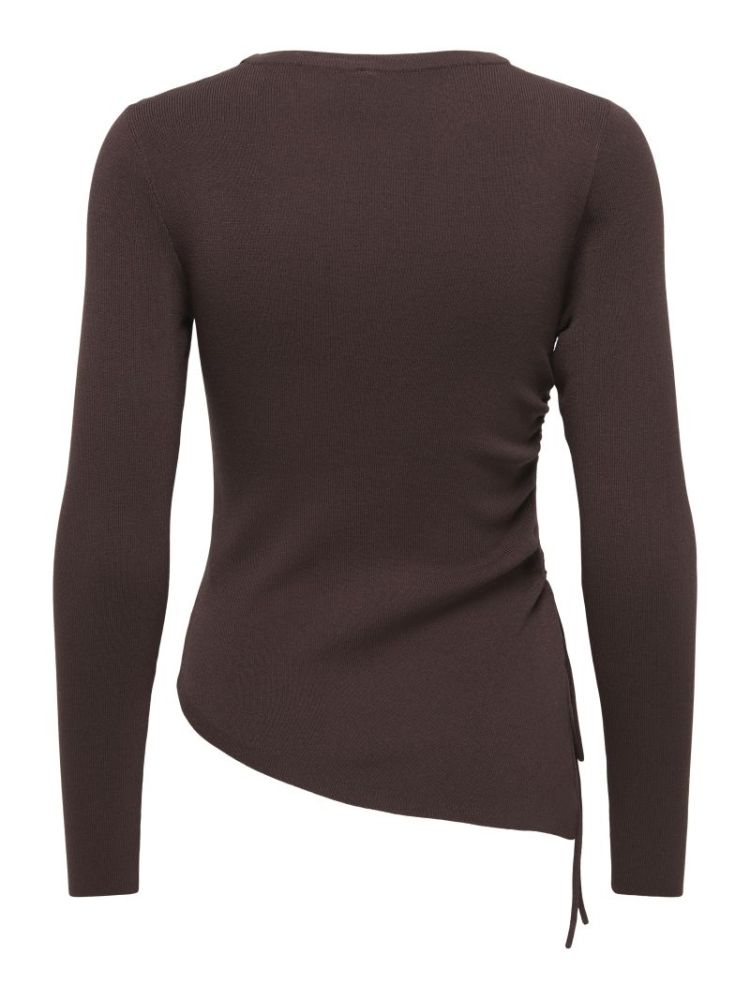 ONLMIL LS ASYMMETRIC O-NECK KN 237375 Coffee B
