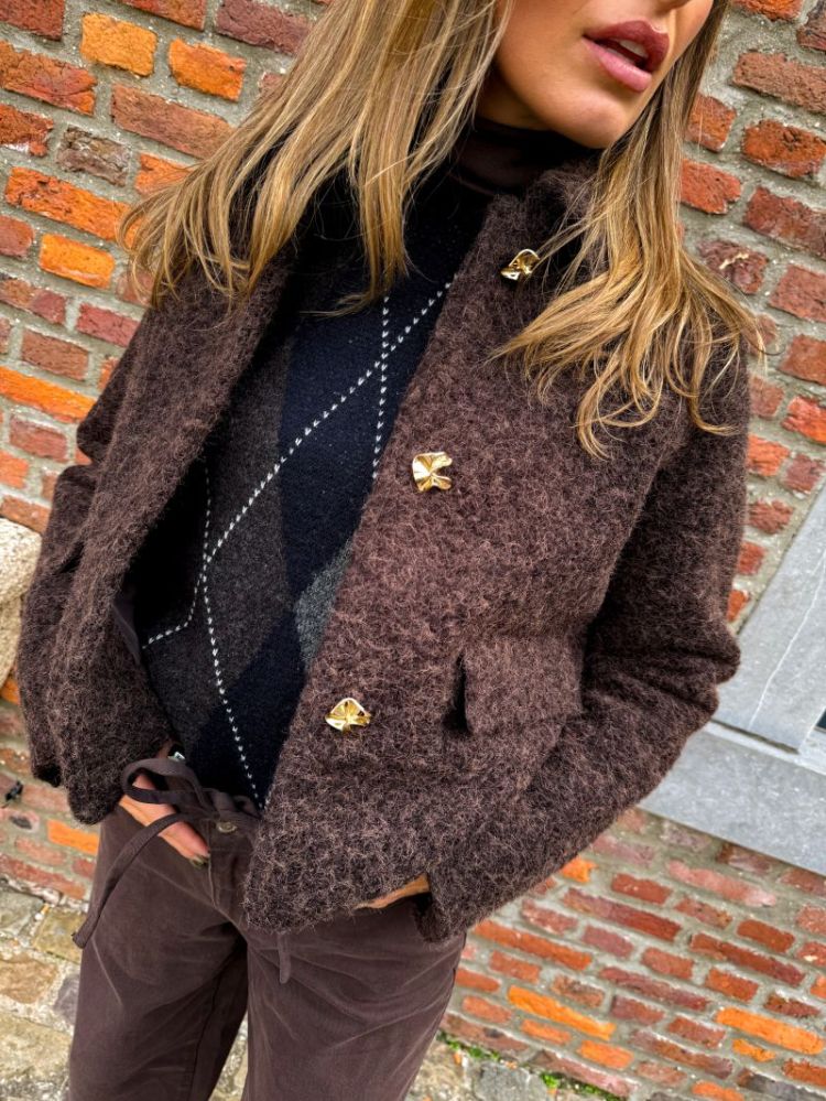 VMELENAHOLLY SHORT JACKET BOO 297957001 Choco