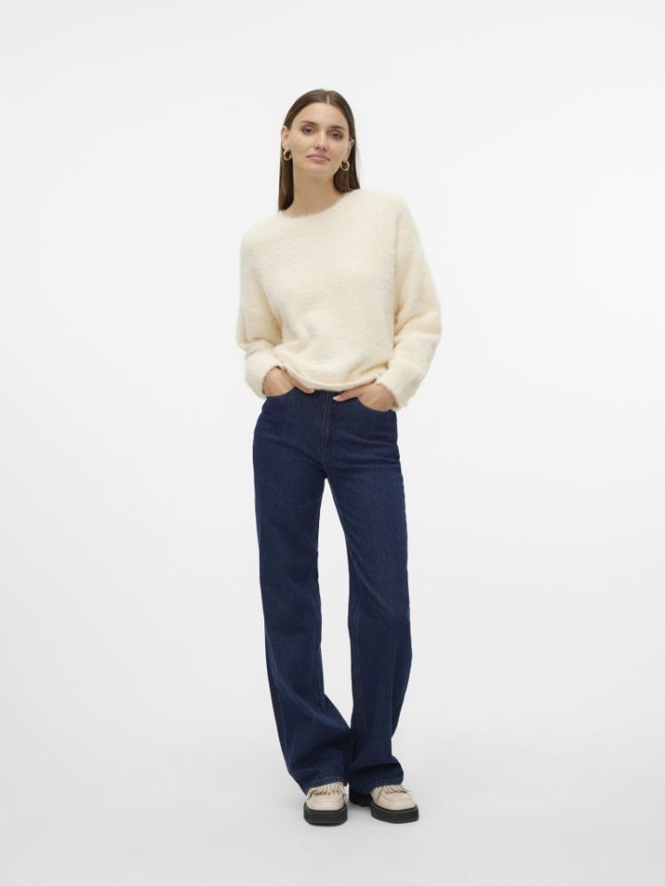 VMALINA LS O-NECK BOXY PULLOVE 222913 Birch