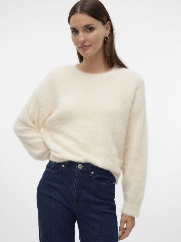 VMALINA LS O-NECK BOXY PULLOVE 222913 Birch