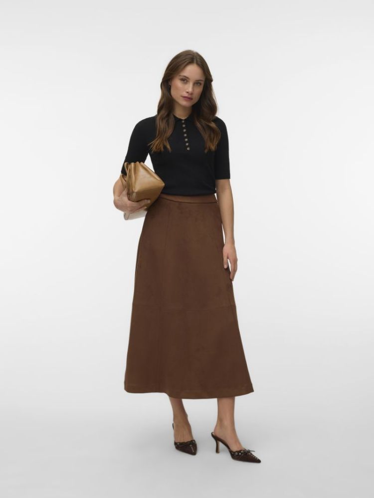 VMJOSE OLIVE HW ANKLE SKIRT 288475 Cocoa Br