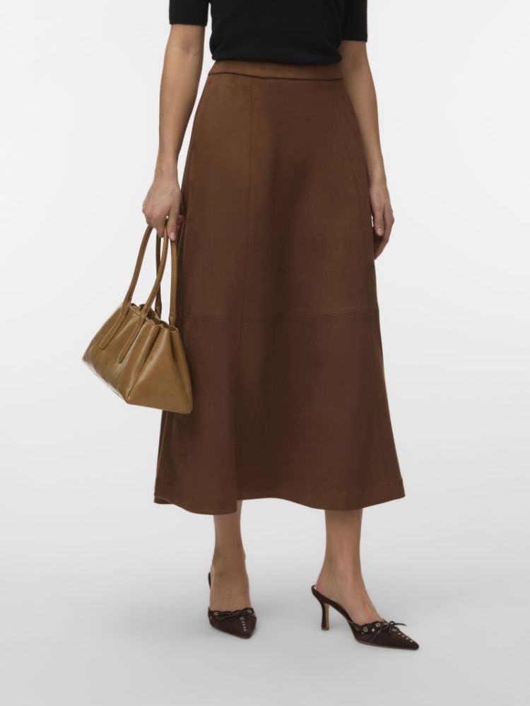 VMJOSE OLIVE HW ANKLE SKIRT 288475 Cocoa Br