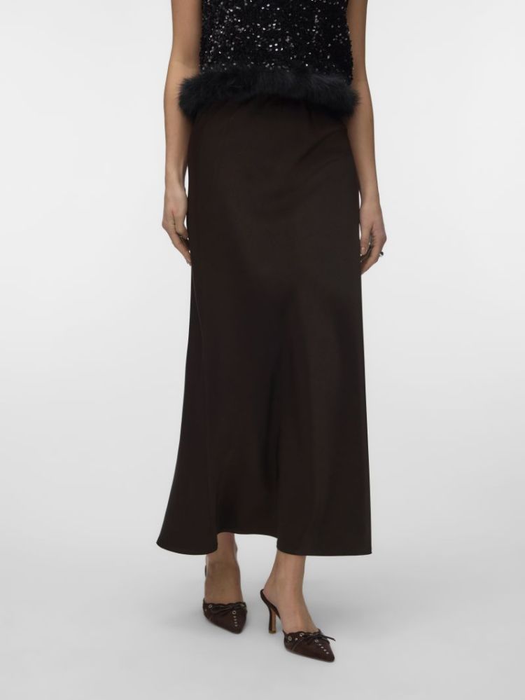 VMCHARM MW LONG SKIRT WVN BOO 297957 Chocolat