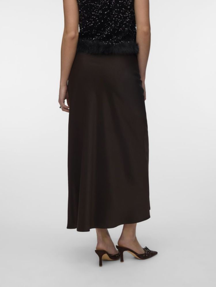 VMCHARM MW LONG SKIRT WVN BOO 297957 Chocolat