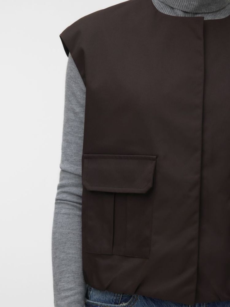 VMVIGGA SL OVERSIZED WAISTCOAT 297957 Chocolat