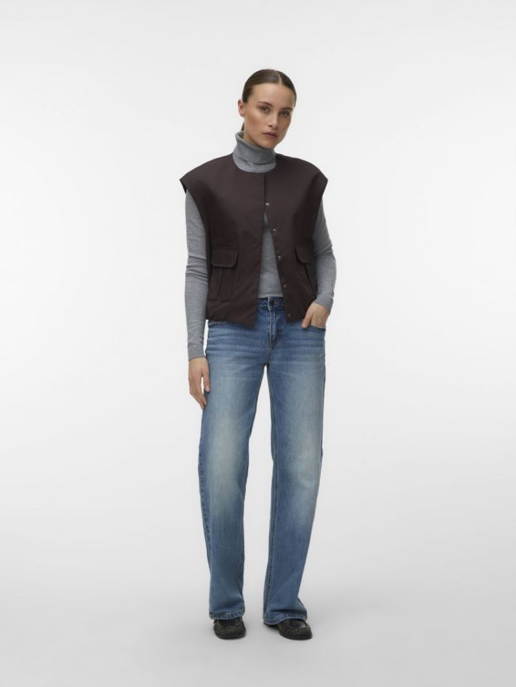 VMVIGGA SL OVERSIZED WAISTCOAT 297957 Chocolat