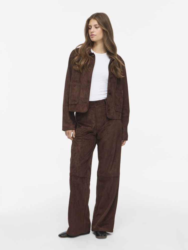 VIOLUNA RW WIDE PANTS 196326 Coffee B